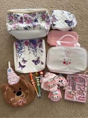 Makeup Bags and Accessories Bundle
